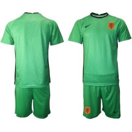 Holland Målmand Børn Udebane Fodboldsæt Euro 2020 S/S (+ Korte bukser)